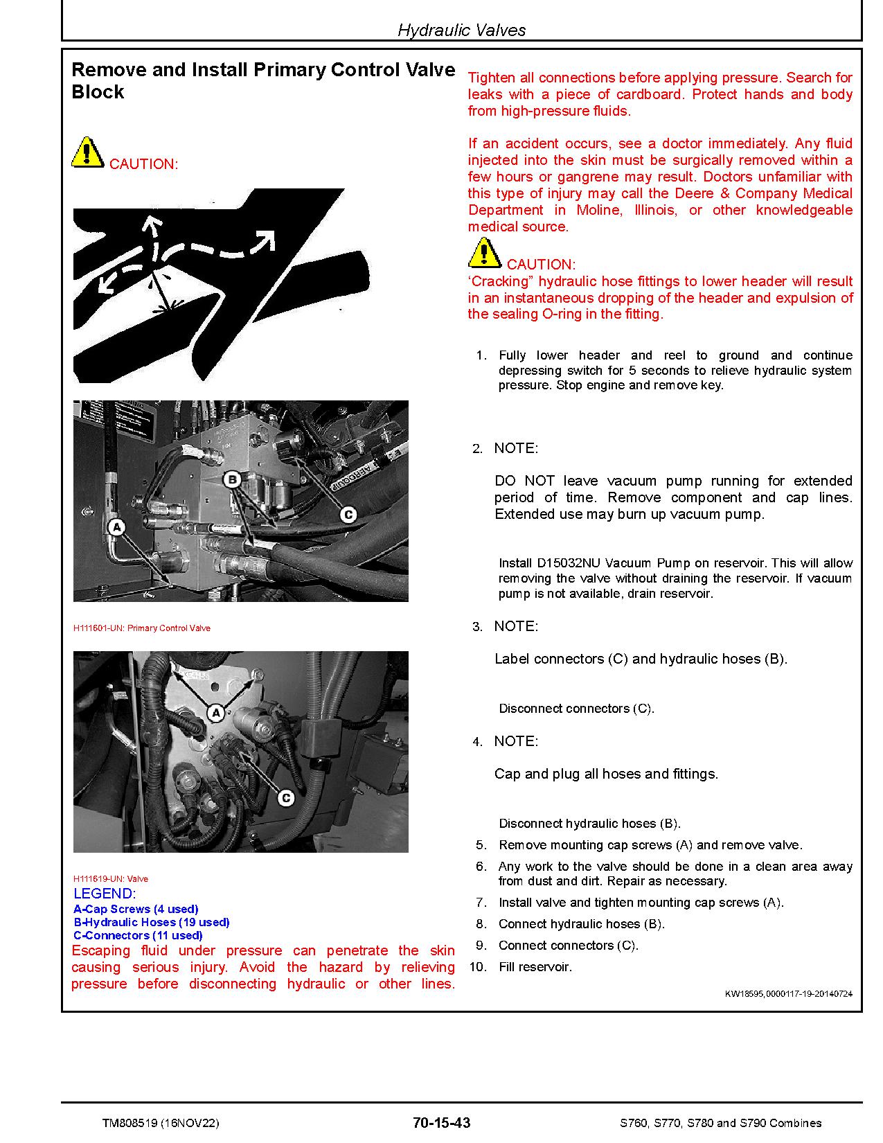 John Deere S760 S770 S780 S790 Combines Repair Manual TM808519 (3)