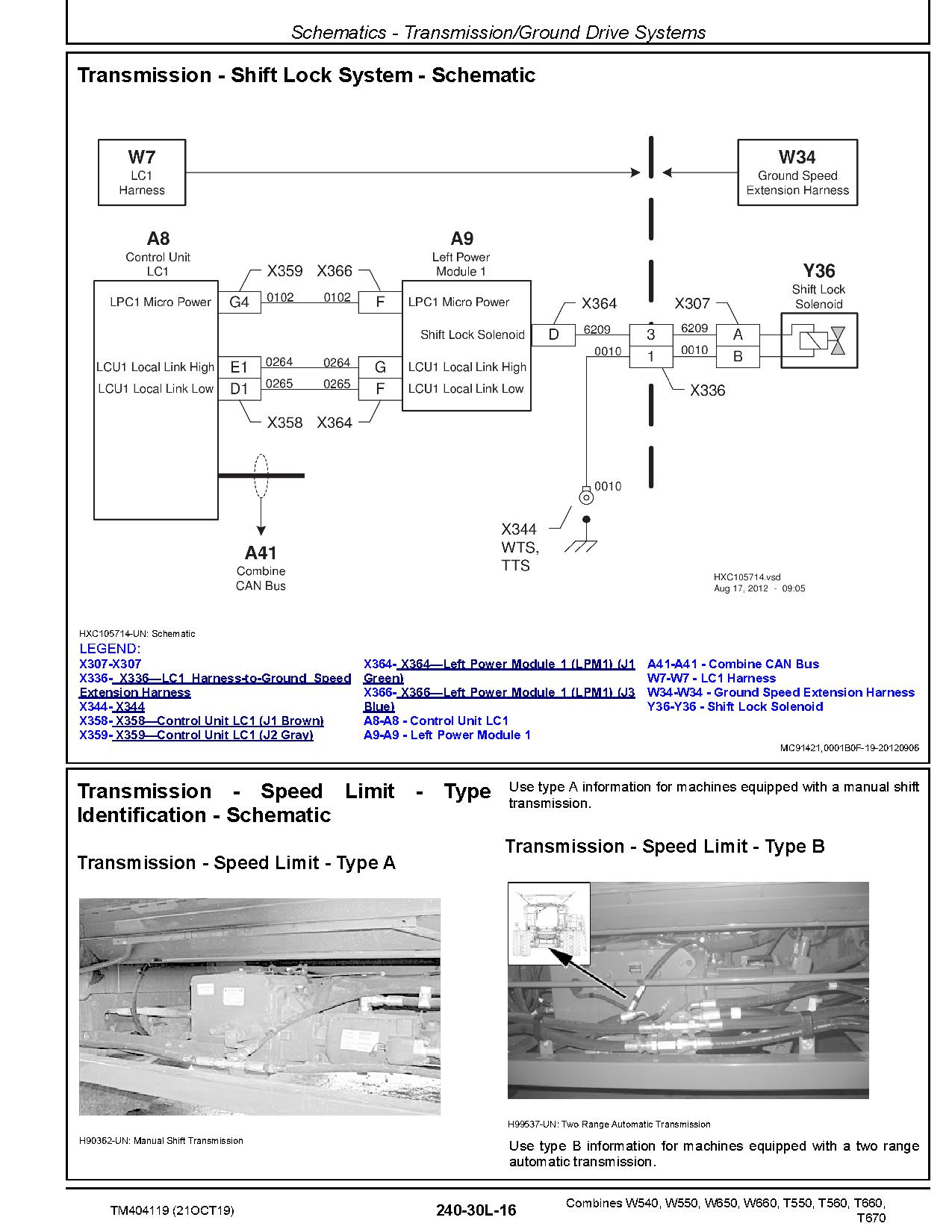John Deere T550 T560 T660 T670 W540 W550 W650 W660 Combines Diagnostic Manual TM404119 (2)