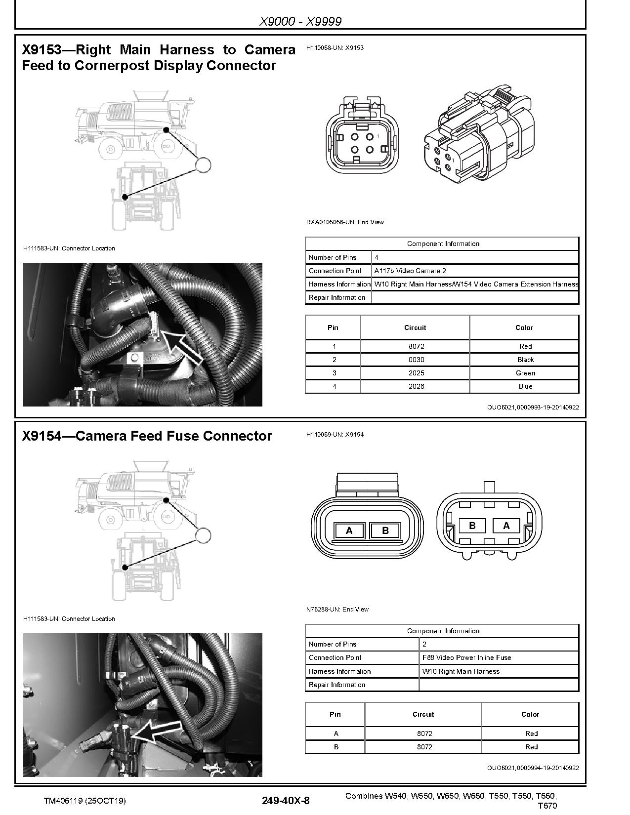 John Deere T550 T560 T660 T670 W540 W550 W650 W660 Combines Diagnostic Manual TM406119 (2)