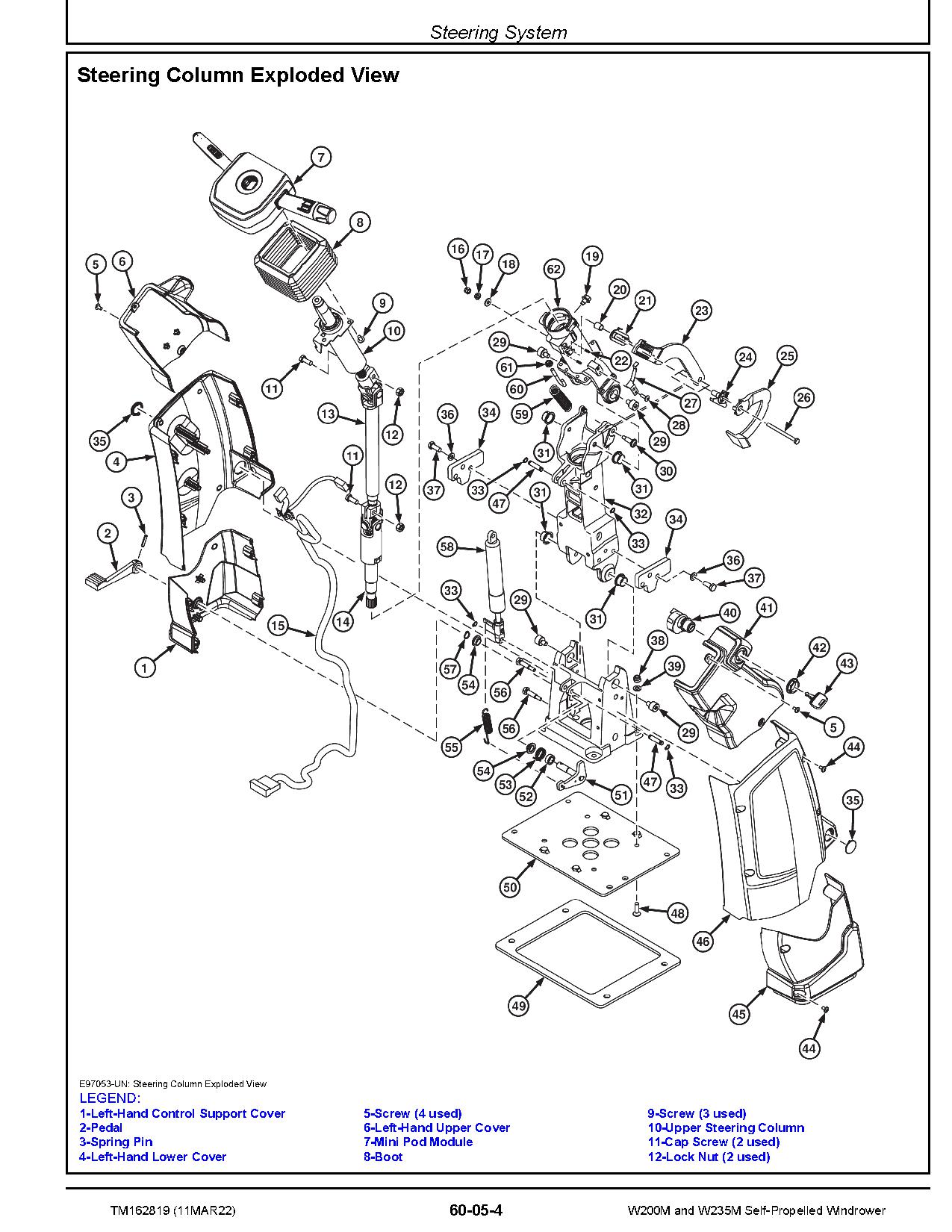John Deere W200M W235M Self Propelled Windrowers Repair Manual TM162819 (3)