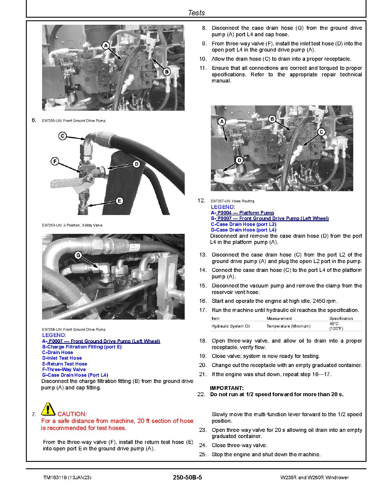 John Deere W235R W260R Self Propelled Windrowers Diagnostic Manual TM163119 (3)