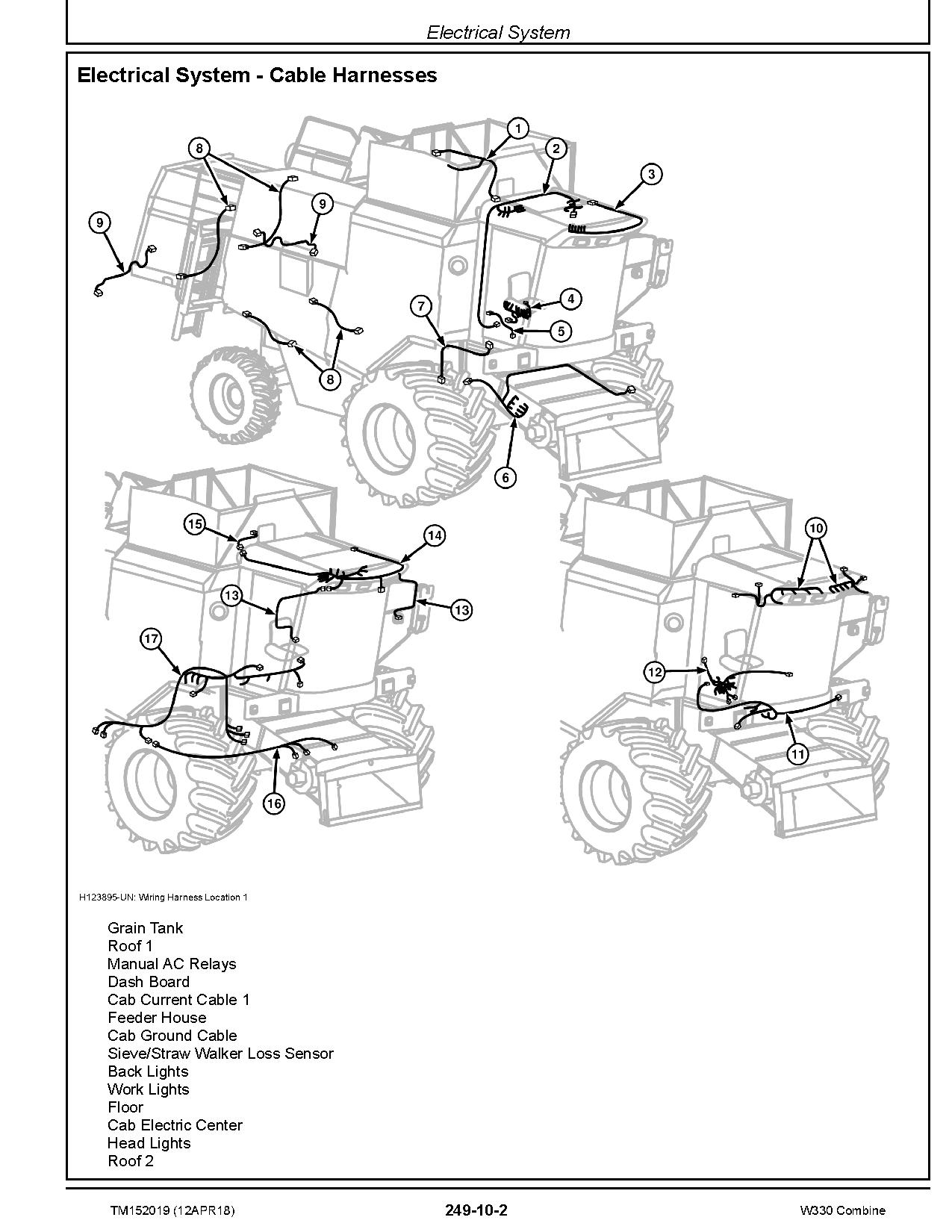 John Deere W330 Combines Diagnostic Manual TM152019 (2)
