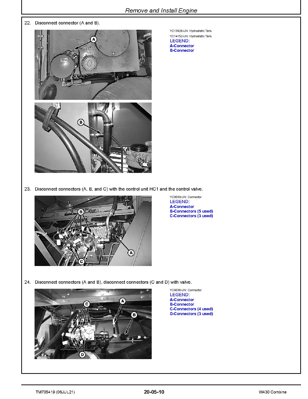 John Deere W430 Combines Repair Manual TM705419 (2)