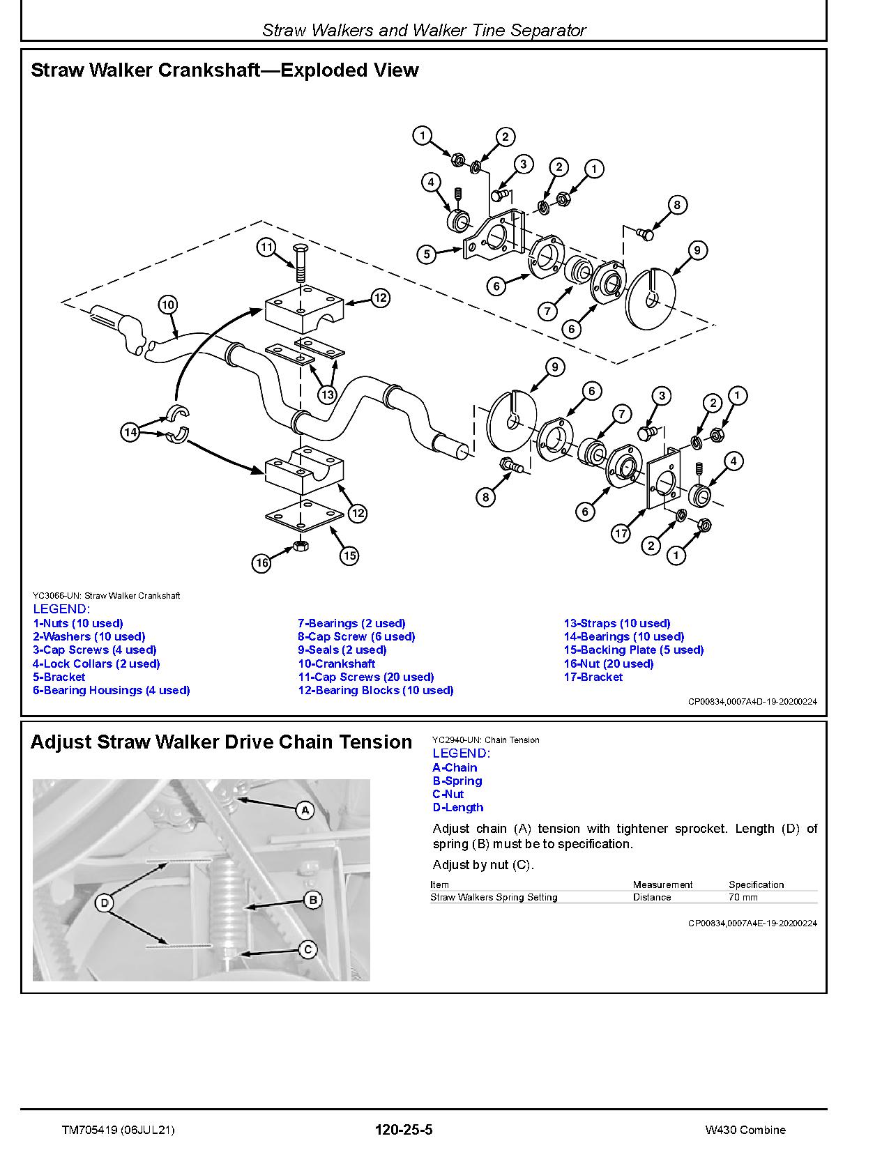 John Deere W430 Combines Repair Manual TM705419 (4)