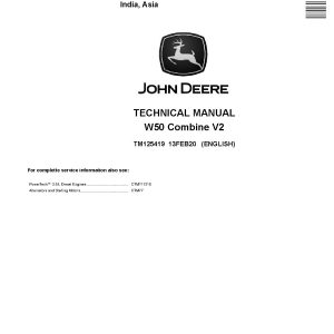 John Deere W50 v2 Combines Technical Manual TM125419 (1)