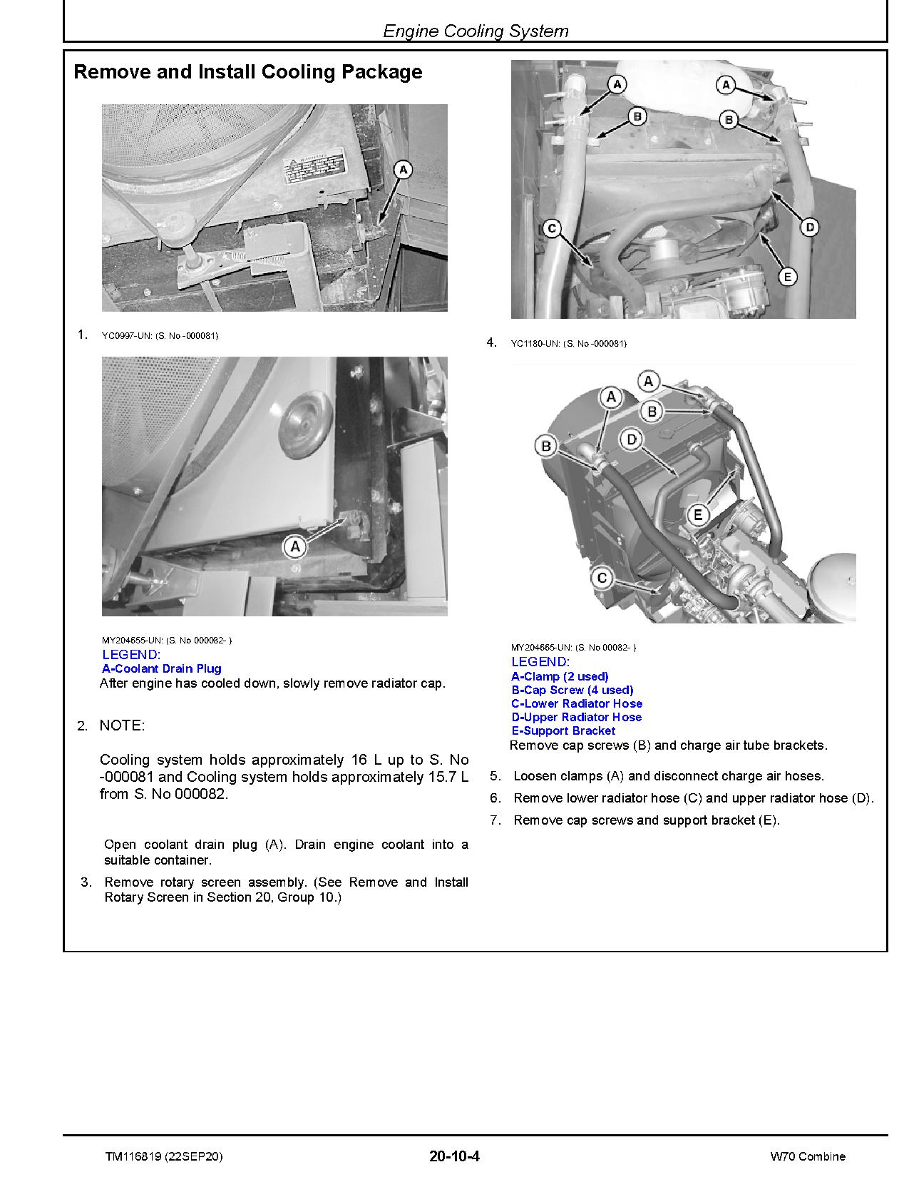 John Deere W70 Combines Repair Manual TM116819 (2)