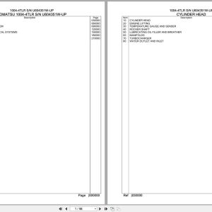 Komatsu Engine 1004 4TLR U604351W UP Parts Catalog (1)