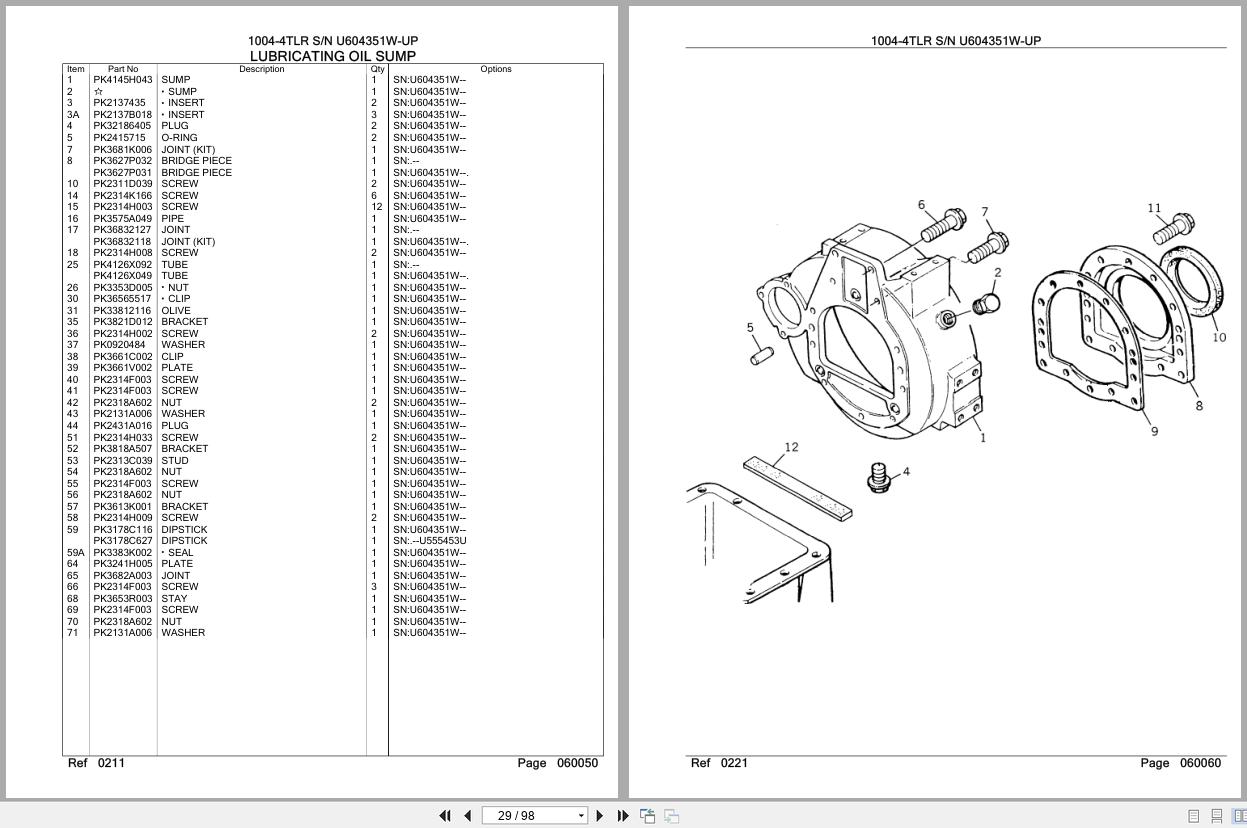 Komatsu Engine 1004 4TLR U604351W UP Parts Catalog (2)