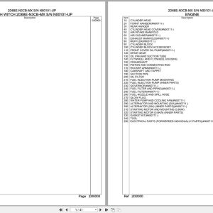 Komatsu Engine 2D68E N3CB MX N00101 UP Parts Catalog (1)