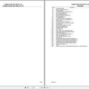 Komatsu Engine 2D68E N3CB N00101 UP Parts Catalog (1)