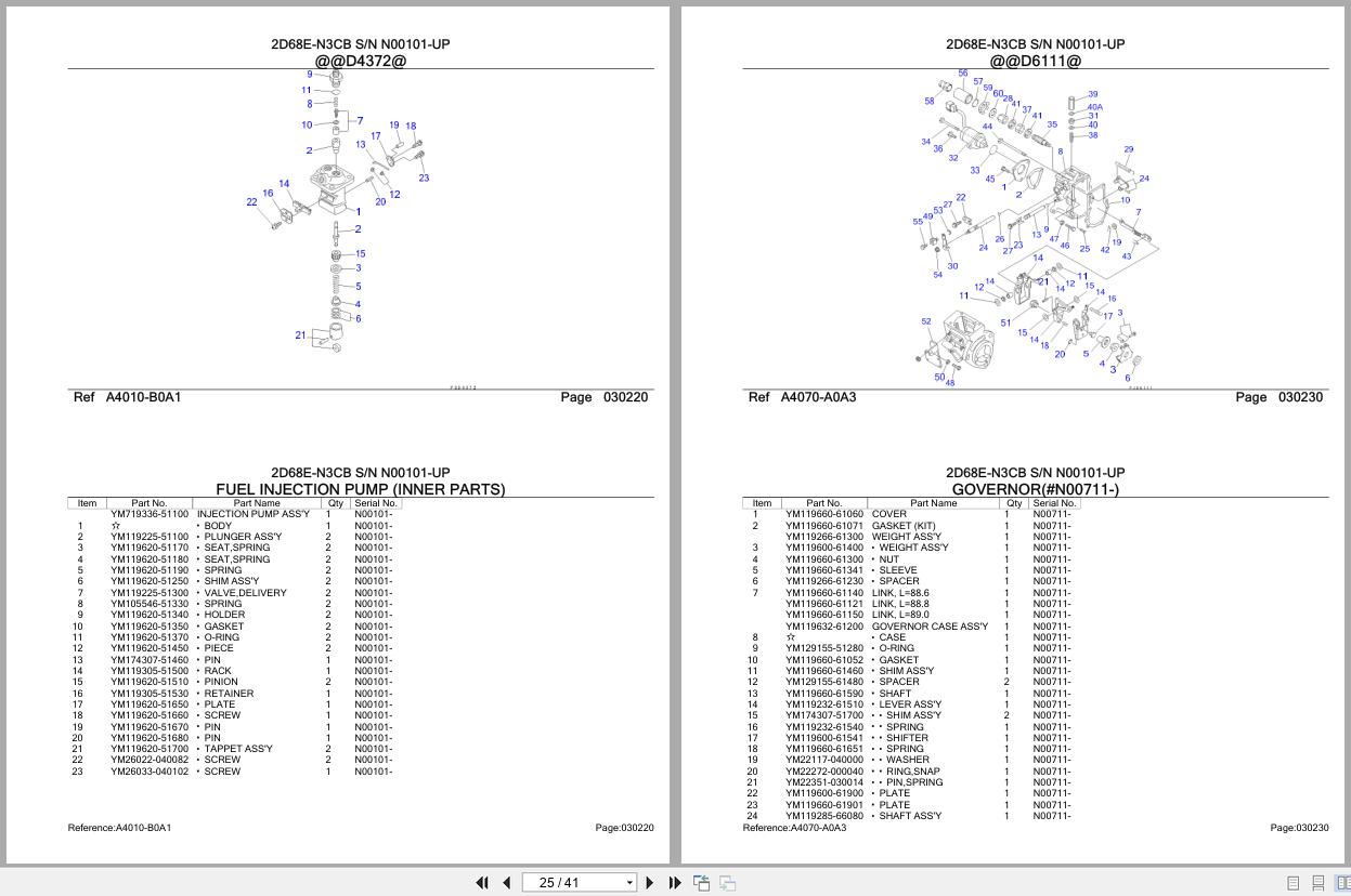 Komatsu Engine 2D68E N3CB N00101 UP Parts Catalog (2)