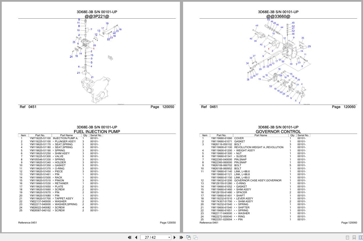 Komatsu Engine 3D68E 3B 00101 UP Parts Catalog (2)