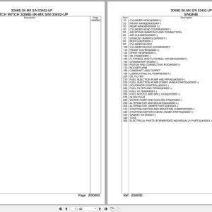 Komatsu Engine 3D68E 3K MX 03402 UP Parts Catalog (1)