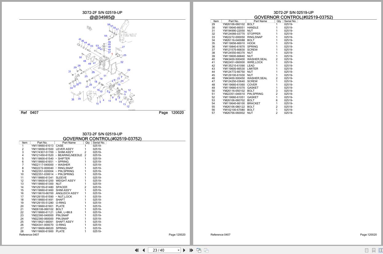 Komatsu Engine 3D72 2F 02519 UP Parts Catalog (2)
