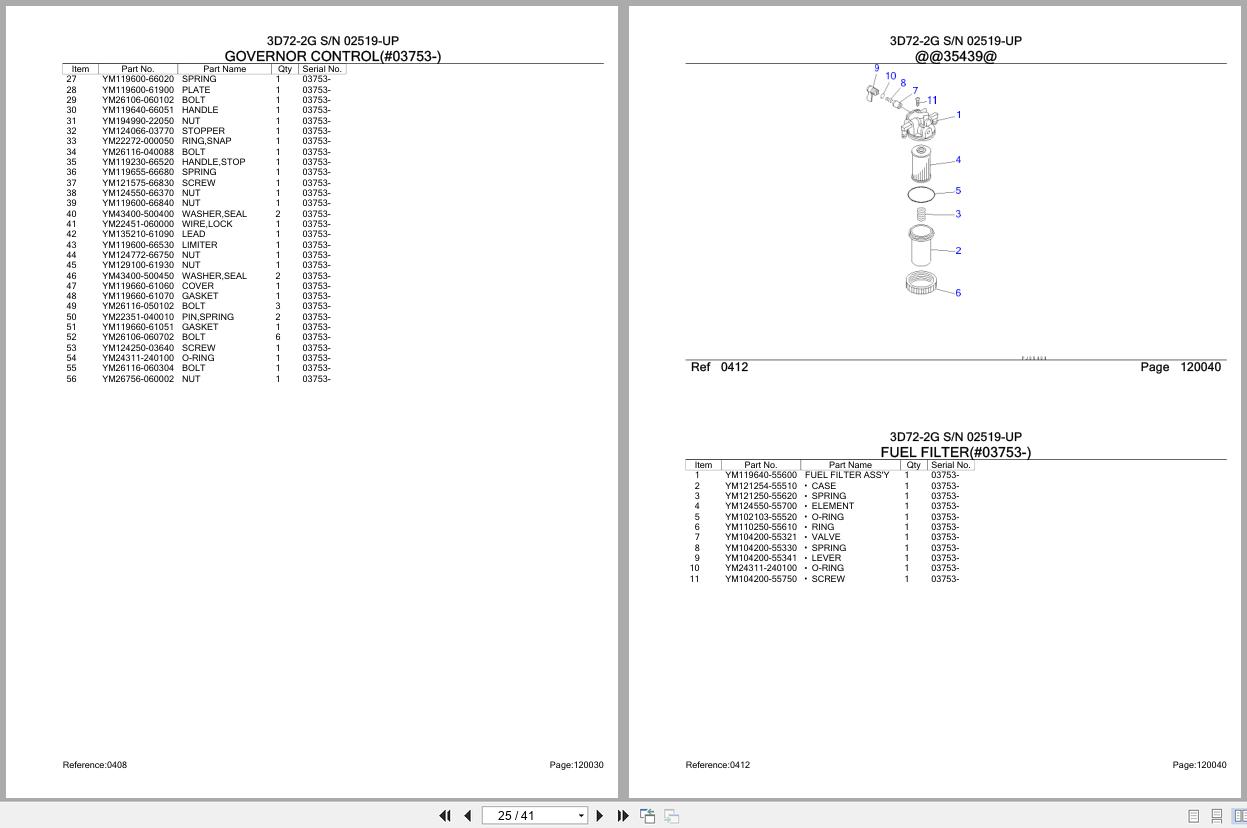 Komatsu Engine 3D72 2G 02519 UP Parts Catalog (2)