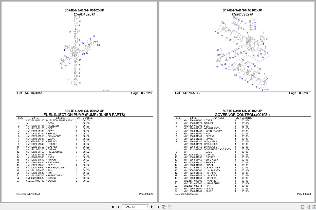 Komatsu Engine 3D74E N3AB 00102 UP Parts Catalog (2)