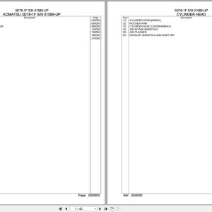 Komatsu Engine 3D78 1F 01589 UP Parts Catalog (1)
