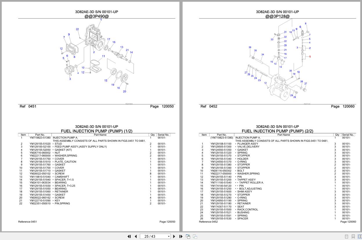 Komatsu Engine 3D82AE 3D 00101 UP Parts Catalog (2)