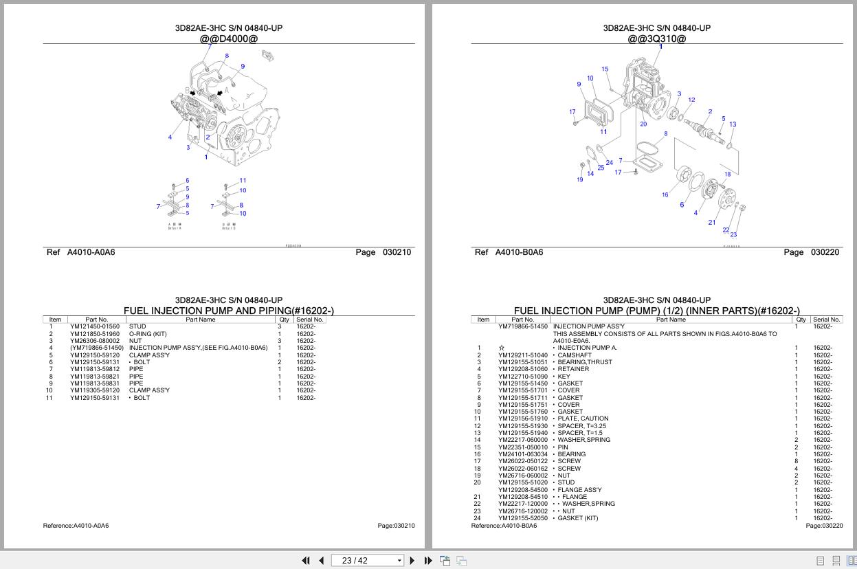 Komatsu Engine 3D82AE 3HC 04840 UP Parts Catalog (2)