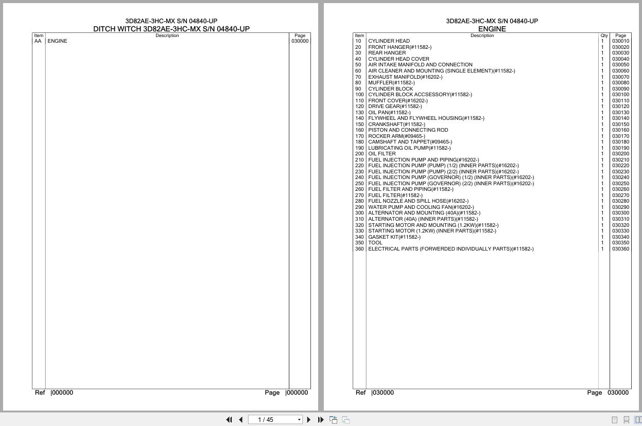 Komatsu Engine 3D82AE 3HC MX 04840 UP Parts Catalog (1)