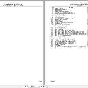 Komatsu Engine 3D82AE 5M BA 00246 UP Parts Catalog (1)