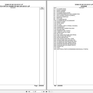 Komatsu Engine 3D88E 5P MX 00101 UP Parts Catalog (1)