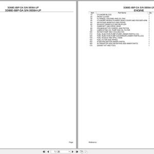 Komatsu Engine 3D88E 6BP DA 06564 UP Parts Catalog (1)