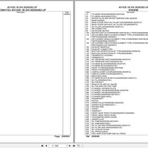 Komatsu Engine 4D102E 1B 26200282 UP Parts Catalog (1)