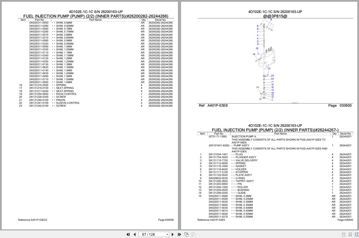 Komatsu Engine 4D102E 1C 1C 26200163 UP Parts Catalog (2)