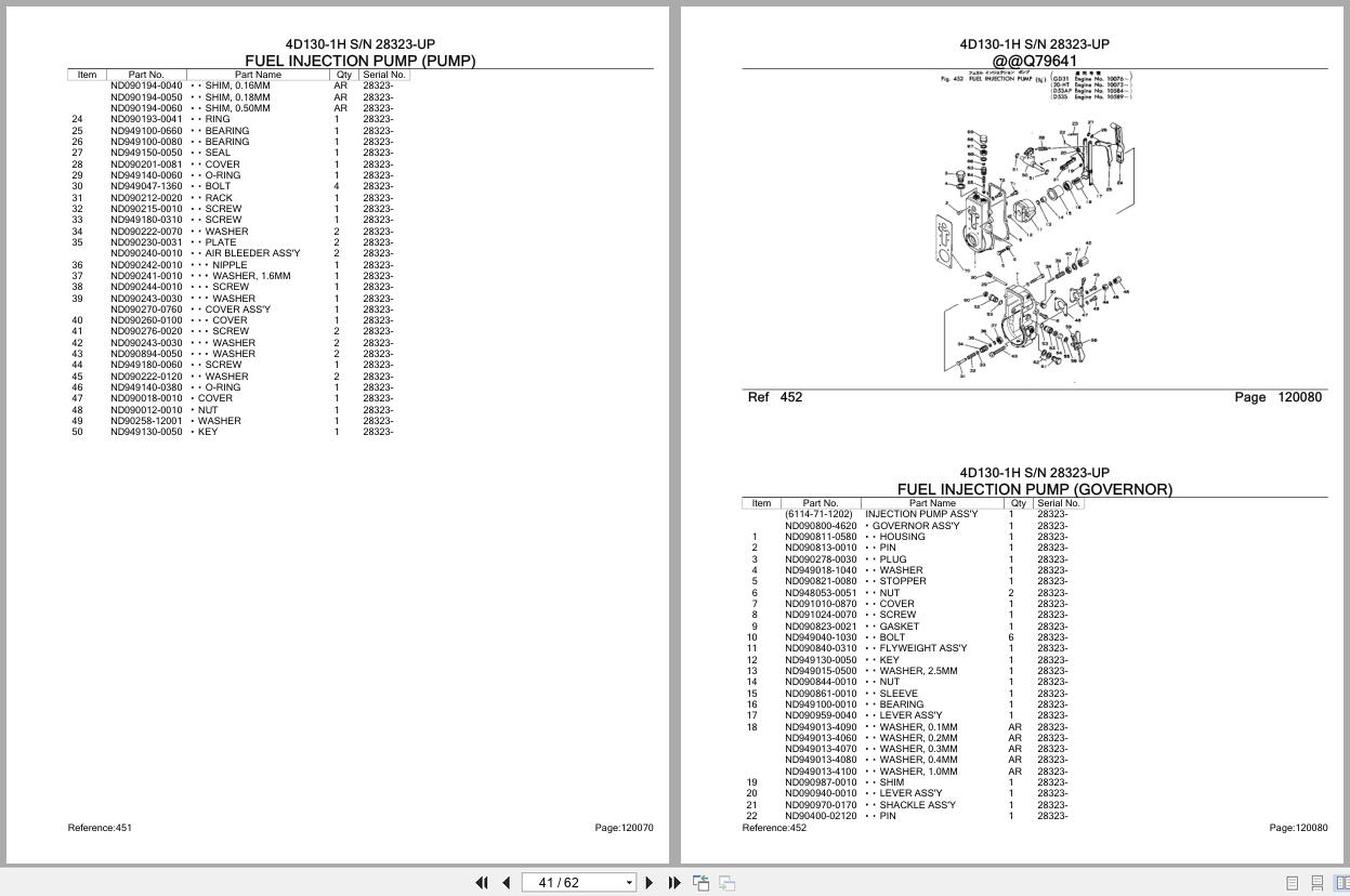 Komatsu Engine 4D130 1H 28323 UP Parts Catalog (2)