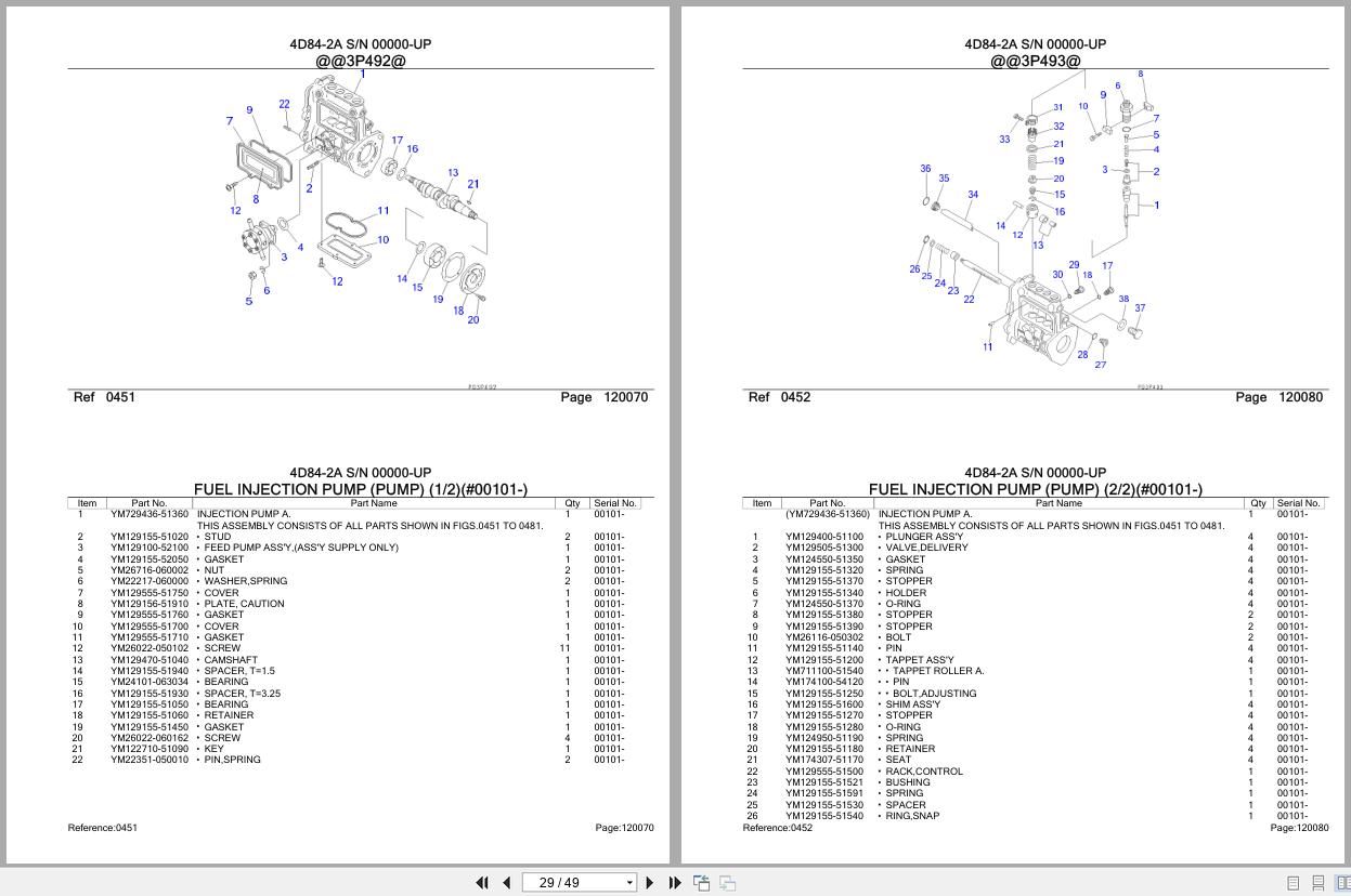 Komatsu Engine 4D84 2A 00000 UP Parts Catalog (2)