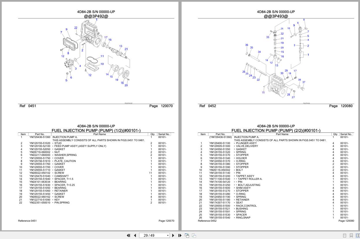 Komatsu Engine 4D84 2B 00000 UP Parts Catalog (2)