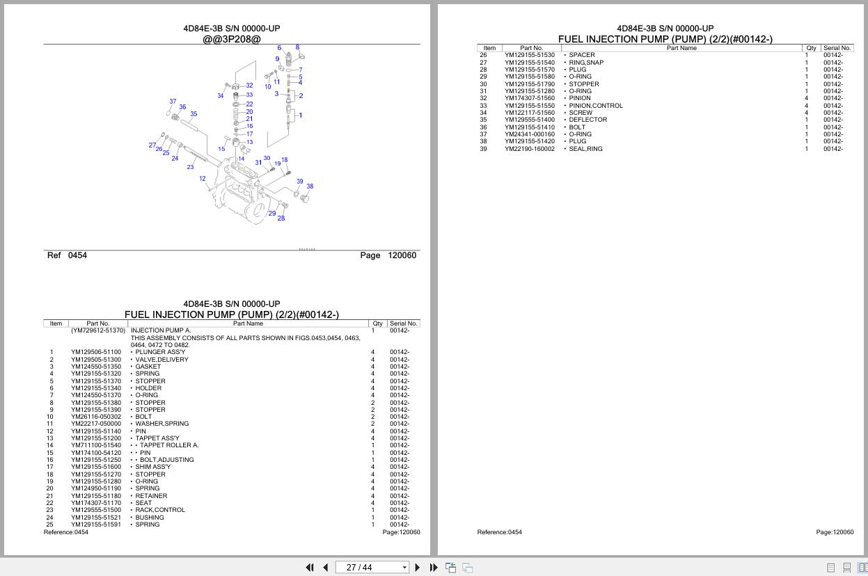 Komatsu Engine 4D84E 3B 00000 UP Parts Catalog (2)