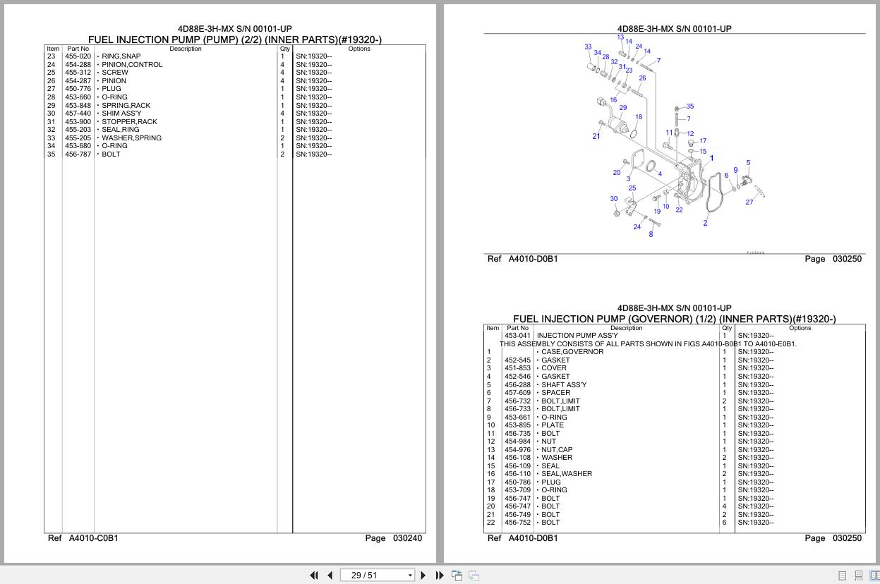 Komatsu Engine 4D88E 3H MX 00101 UP Parts Catalog (2)