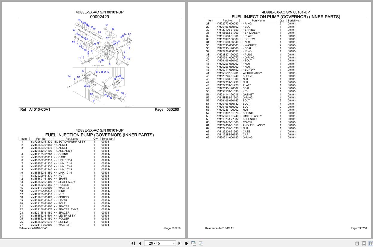Komatsu Engine 4D88E 5X AC 00101 UP Parts Catalog (2)