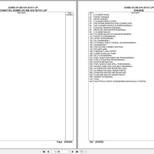 Komatsu Engine 4D88E 5X BB 00101 UP Parts Catalog (1)