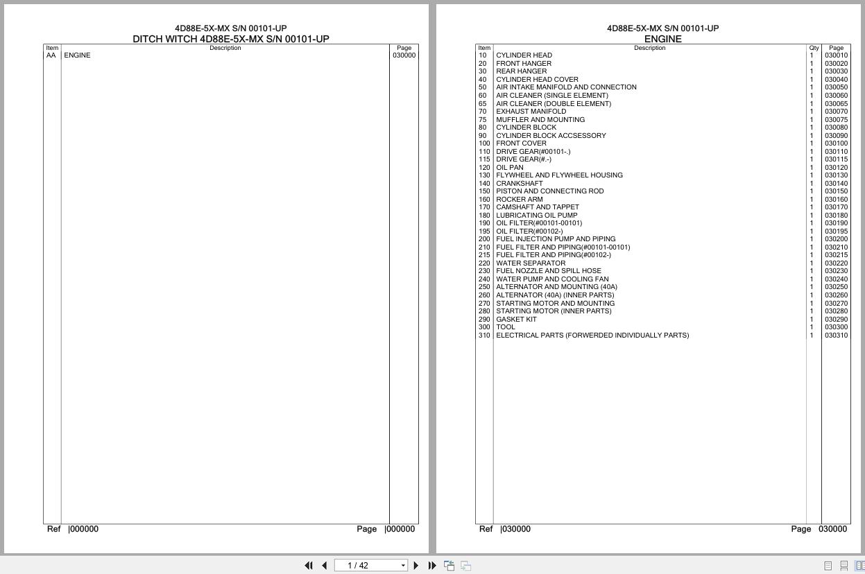 Komatsu Engine 4D88E 5X MX 00101 UP Parts Catalog (1)