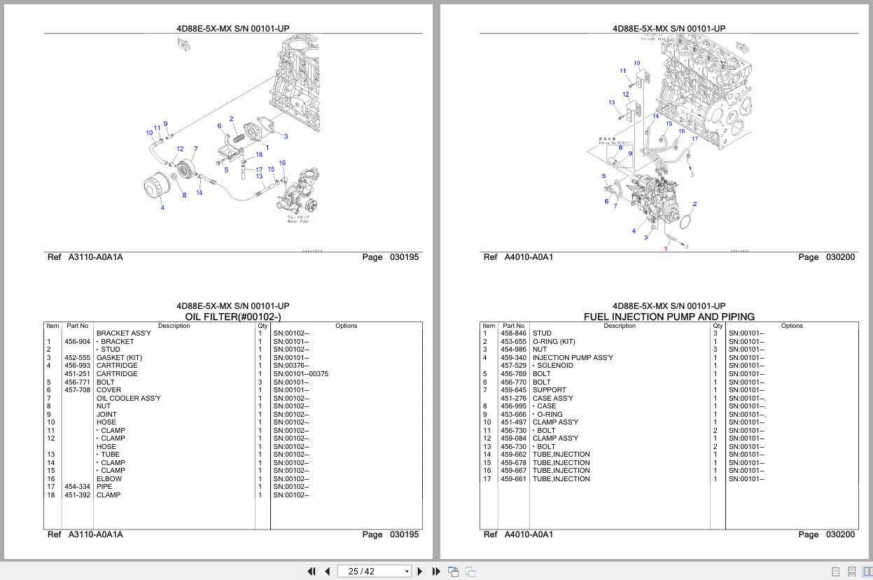 Komatsu Engine 4D88E 5X MX 00101 UP Parts Catalog (2)