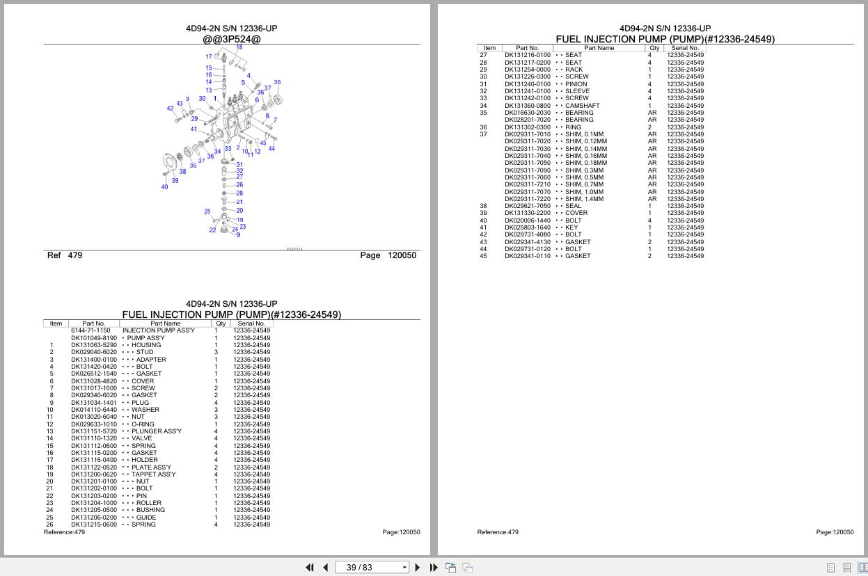 Komatsu Engine 4D94 2N 12336 UP Parts Catalog (2)