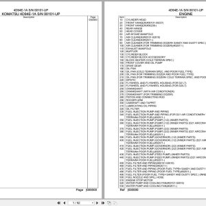 Komatsu Engine 4D94E 1A 00101 UP Parts Catalog (1)