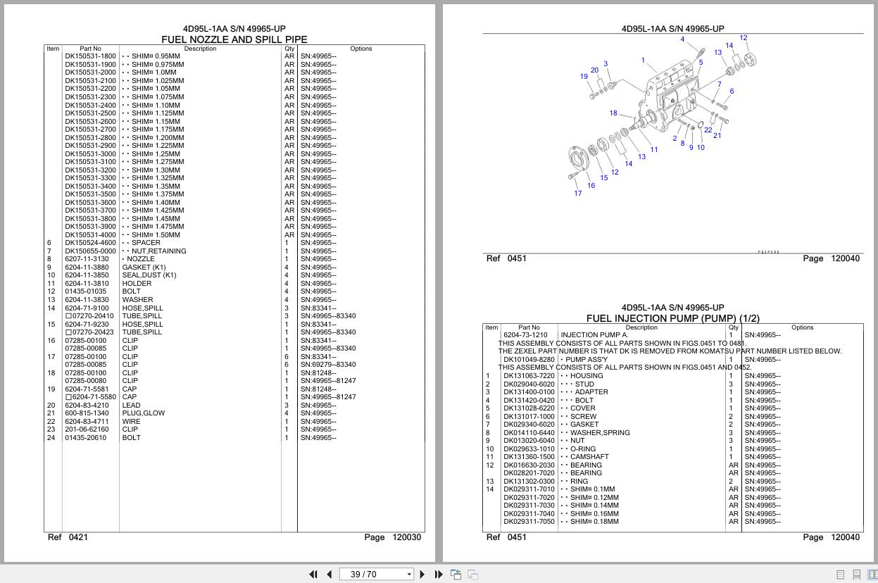 Komatsu Engine 4D95L 1AA 49965 UP Parts Catalog (2)