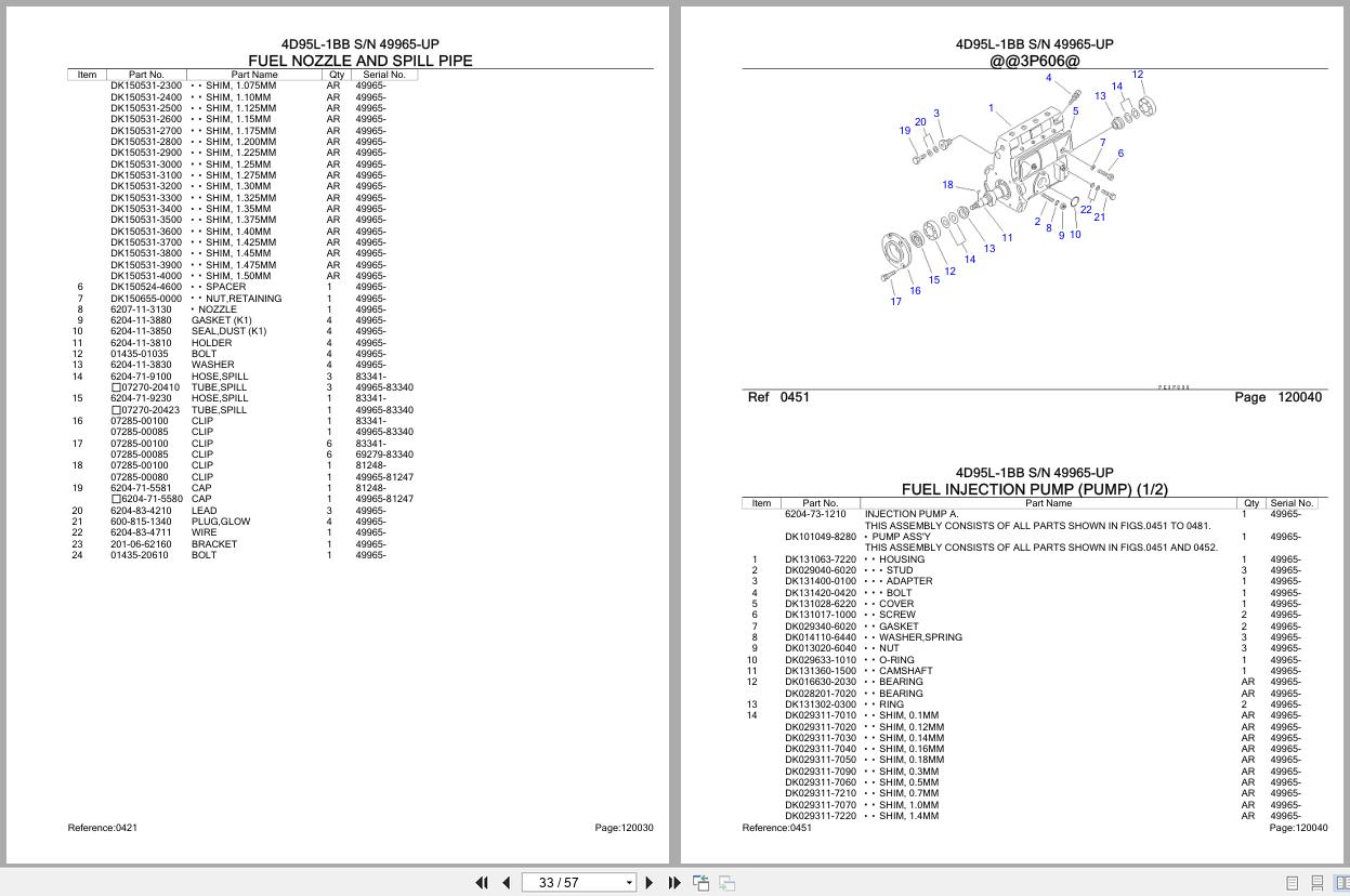 Komatsu Engine 4D95L 1BB 49965 UP Parts Catalog (2)
