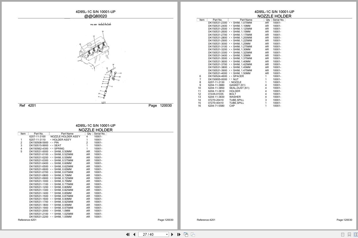 Komatsu Engine 4D95L 1C 10001 UP Parts Catalog (2)