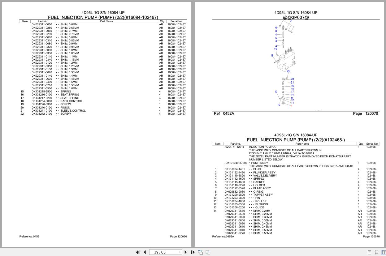 Komatsu Engine 4D95L 1G 16084 UP Parts Catalog (2)