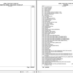 Komatsu Engine 4D95L 1GG 131803 UP Parts Catalog (1)