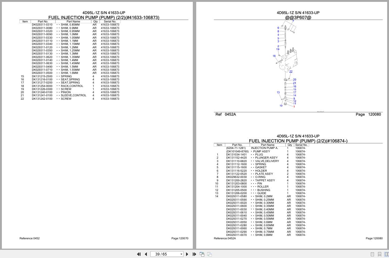 Komatsu Engine 4D95L 1Z 41633 UP Parts Catalog (2)