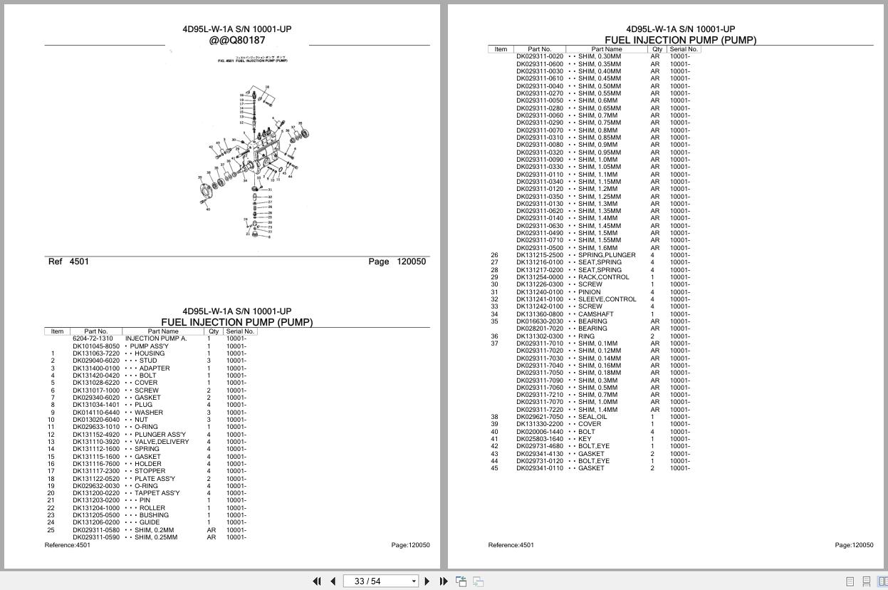 Komatsu Engine 4D95L W 1A 10001 UP Parts Catalog (2)