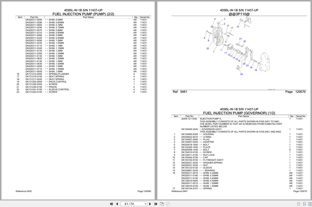 Komatsu Engine 4D95L W 1B 11437 UP Parts Catalog (2)