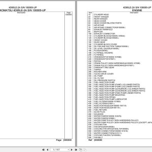 Komatsu Engine 4D95LE 2A 100005 UP Parts Catalog (1)