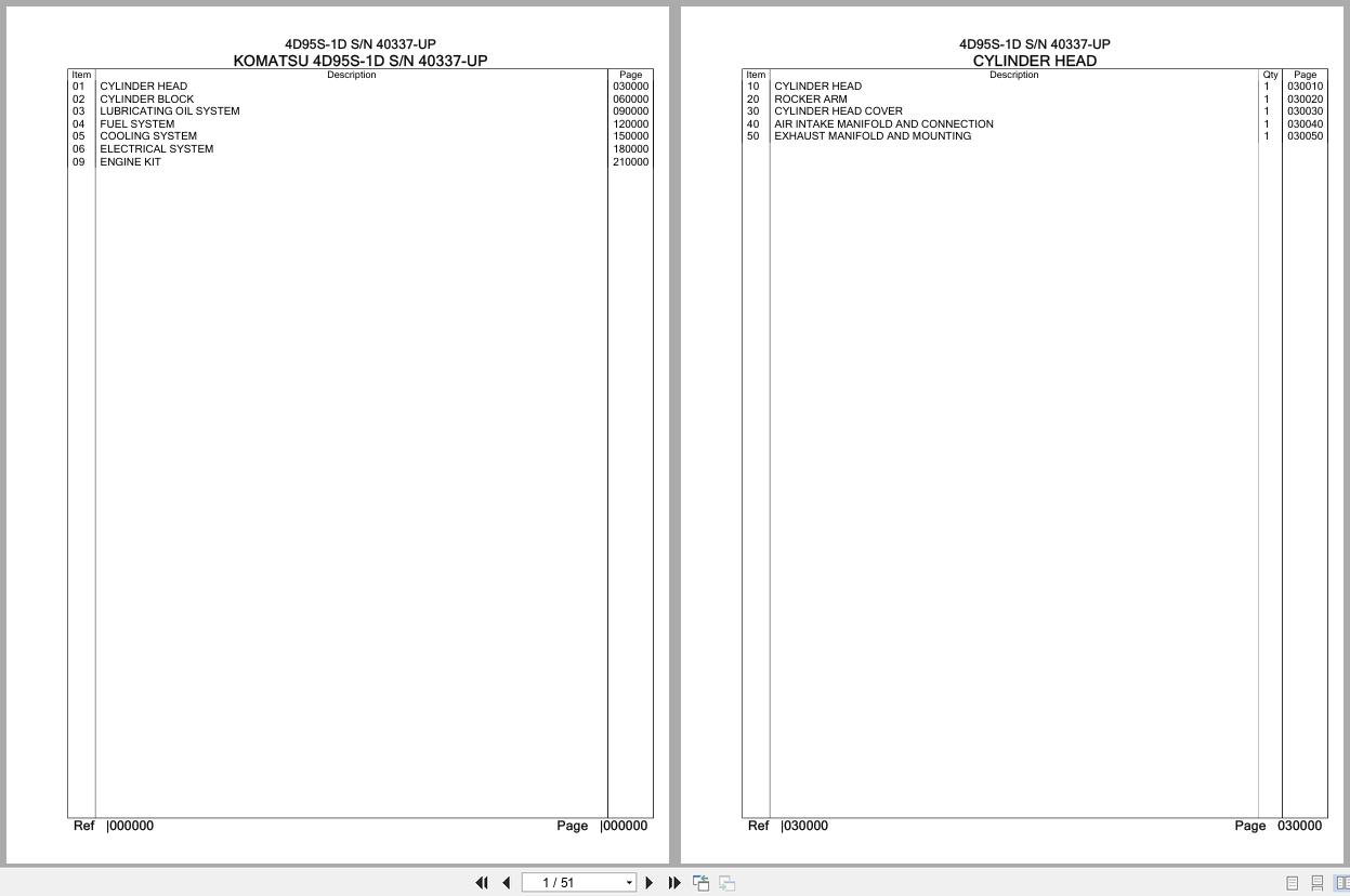 Komatsu Engine 4D95S 1D 40337 UP Parts Catalog (1)